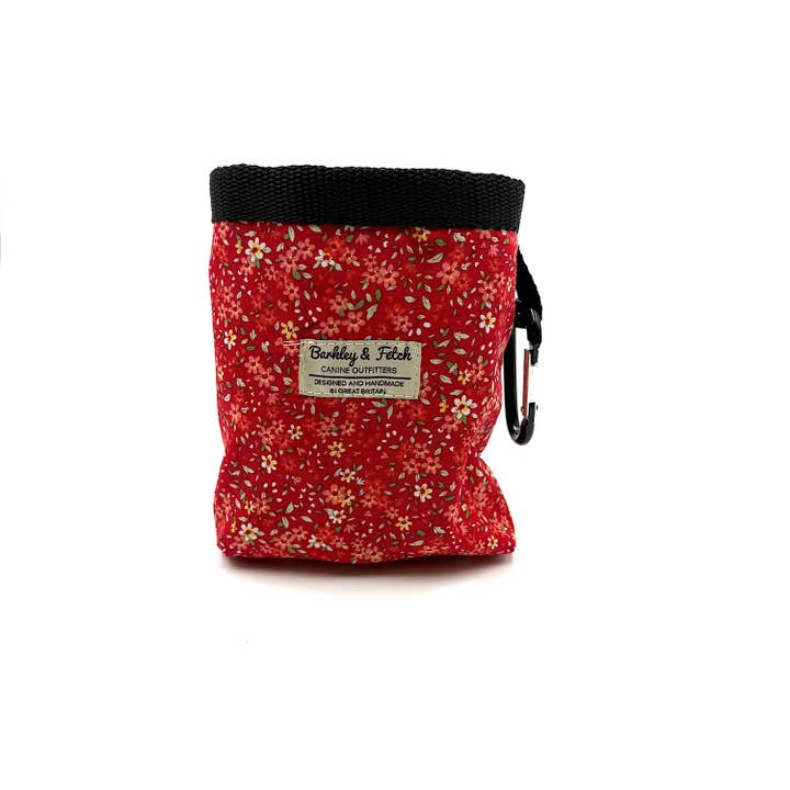 Red Ditsy Print Treat Bag for wholesale by Barkley and Fetch