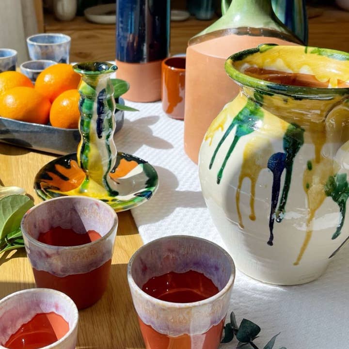 Cerámica Roca Caus – Großhandel Trinkflaschen – Moderner blauer Wasserkrug12