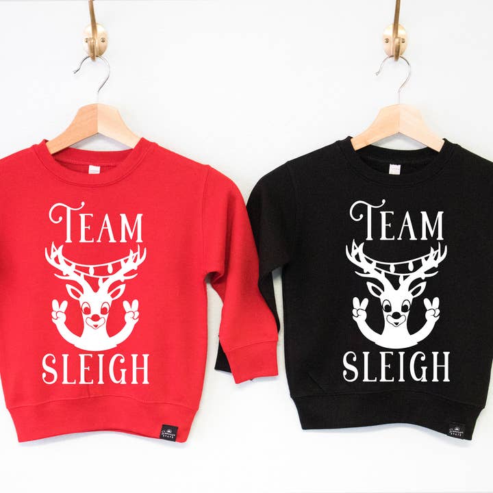 TEAM SLEIGH Reindeer Boy's Christmas Sweater for wholesale by Sonrise State