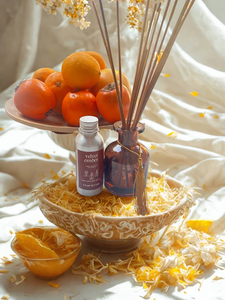 Velvet Ember Rumspray (med rattanpinde) for engroshandel hos César & Cruz