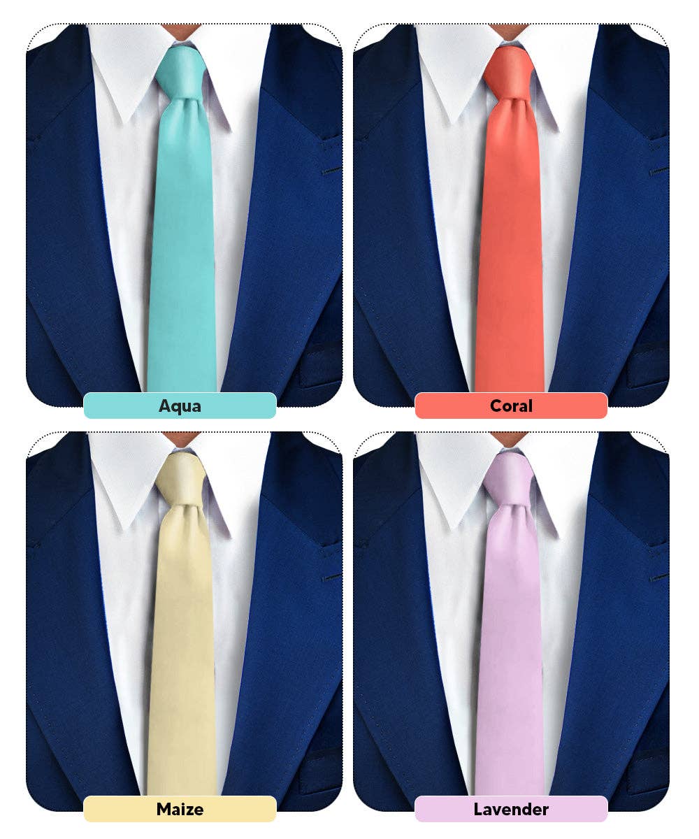 Dubal Brothers - Vente Cravate – homme - Cravate fine unie (4 paquets) par Vittorio Farina55