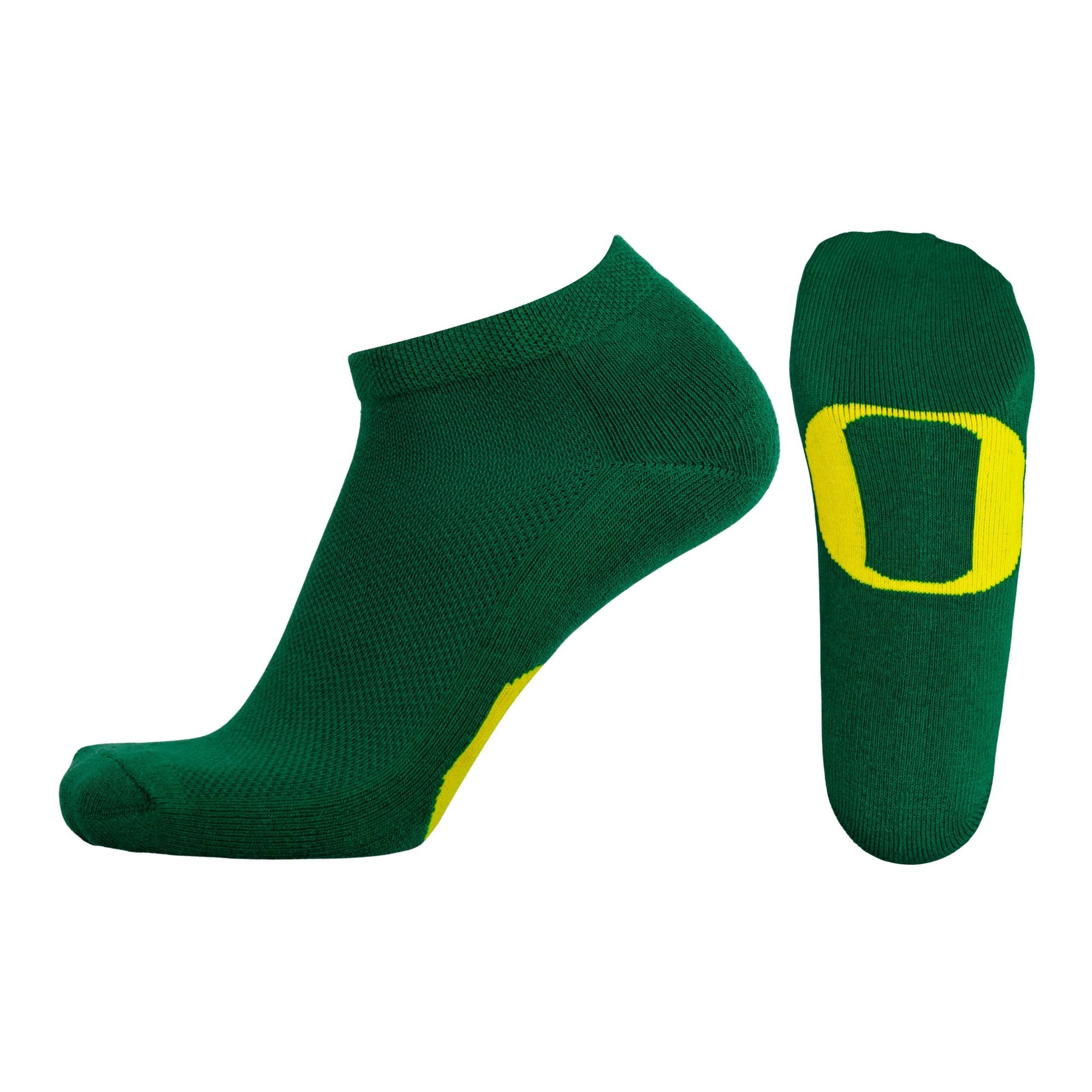 Donegal Bay - Wholesale Socks - Unisex - Oregon Ducks Green No-Show Footies0