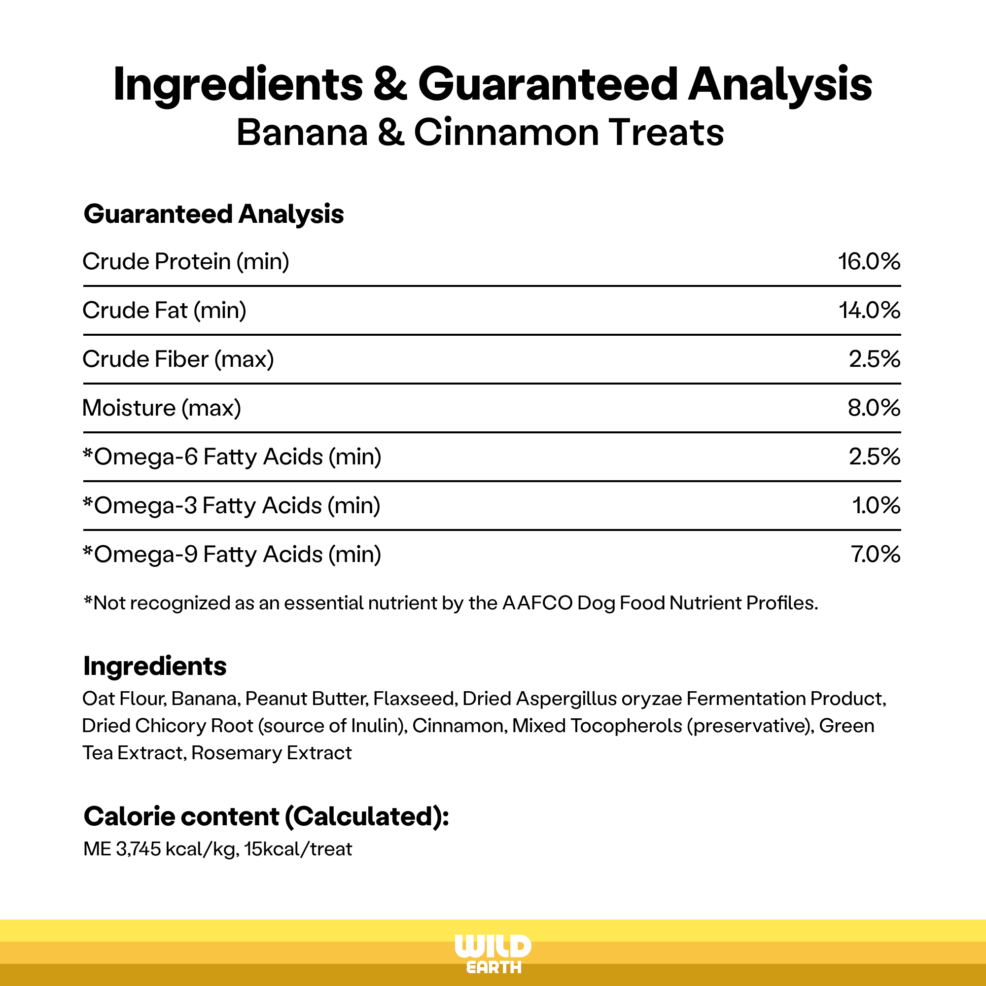 Wild Earth – snacks e guloseimas - Cão por atacado – Mimos para Cão Superfood Com Koji, Banana Canela (5oz)3