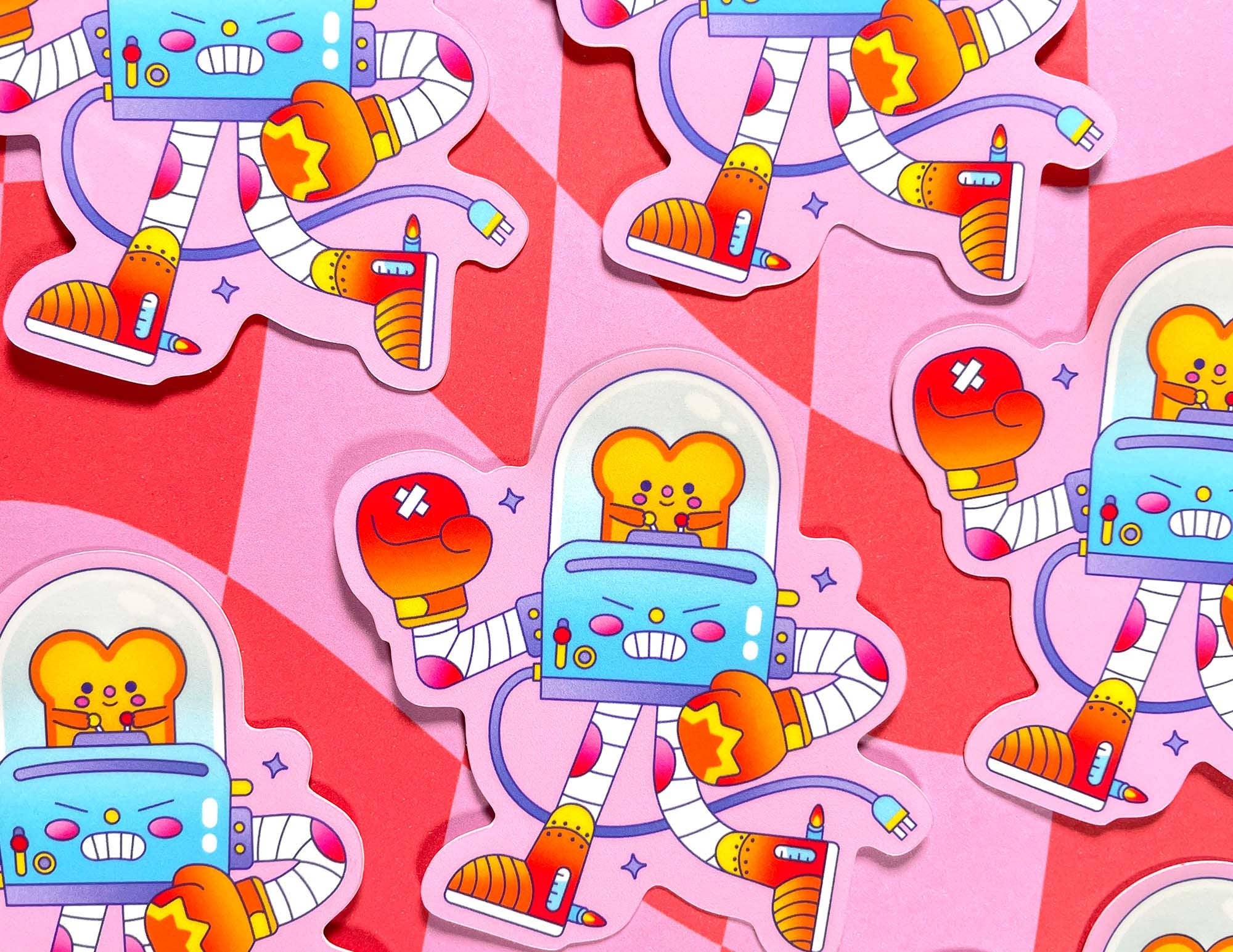 Kidnichols - Venta al por mayor Pegatina - Pegatina Breakfast Brawler | Regalo para amantes de la comida | Comida kawaii |3