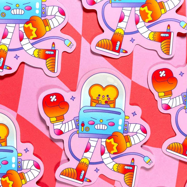 Kidnichols - Venta al por mayor Pegatina - Pegatina Breakfast Brawler | Regalo para amantes de la comida | Comida kawaii |3