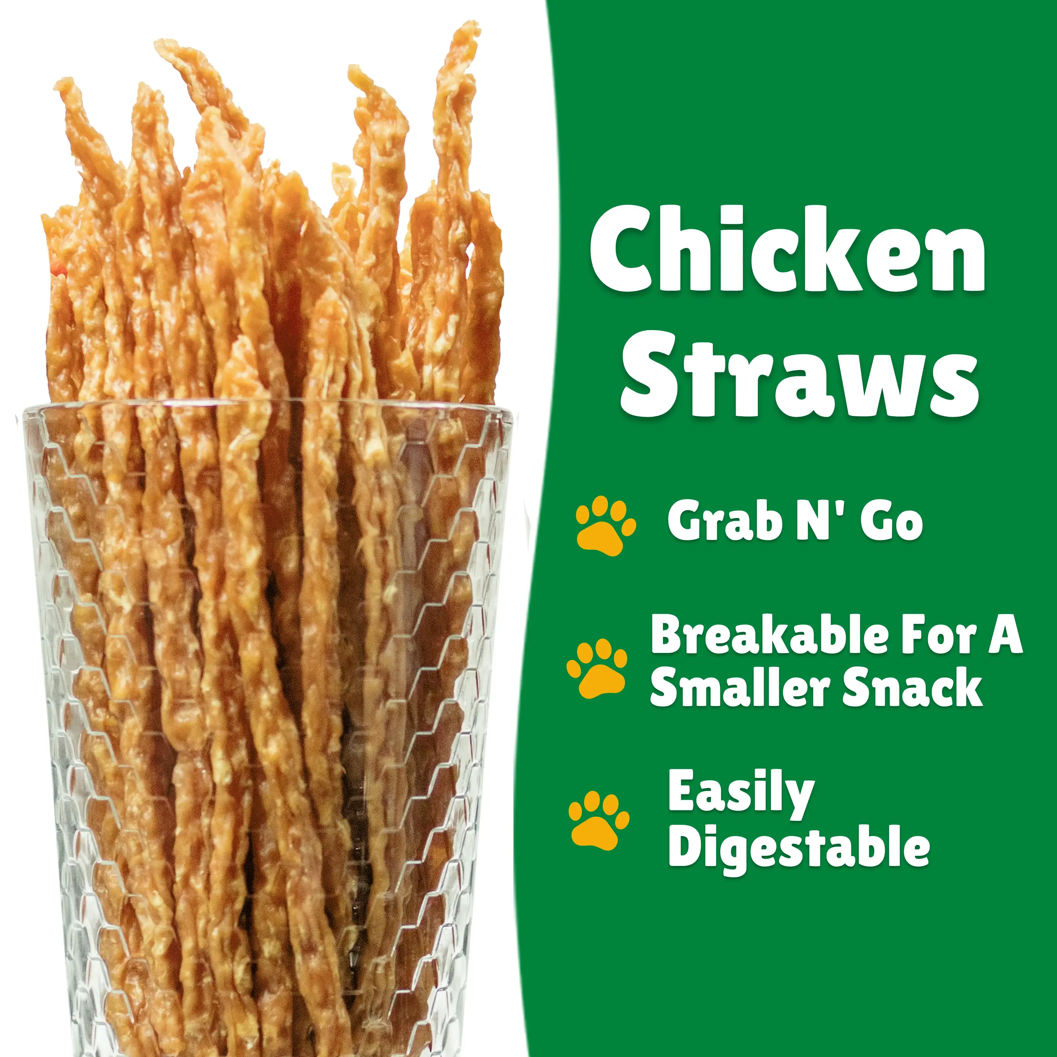 Lucky Premium Treats - Wholesale Pet Treats - Dog - Chicken Jerky Straws - Bulk per lb3