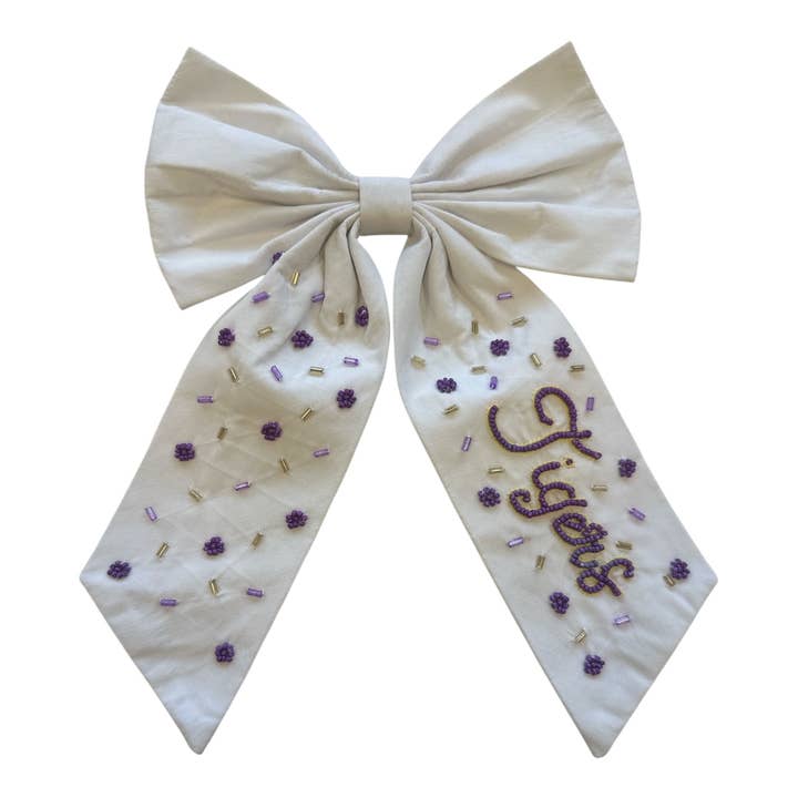 Game Day Bow - Tigers for wholesale by Golden Lily