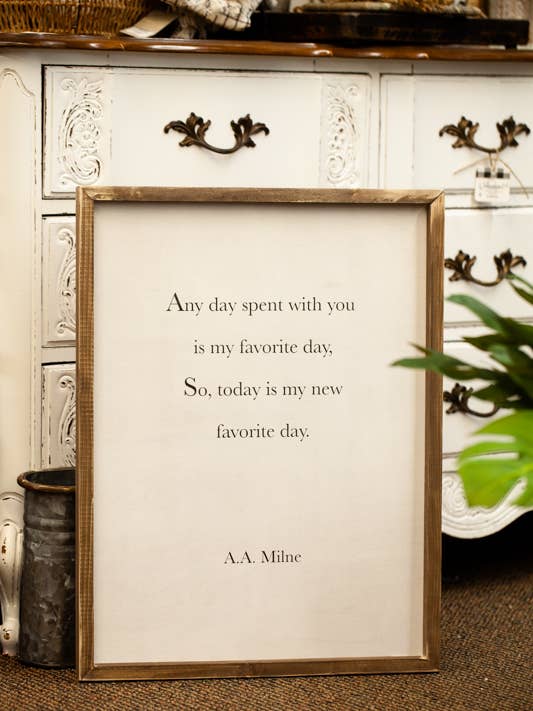 Any day - A.A. Milne for wholesale by Our Kindred Home