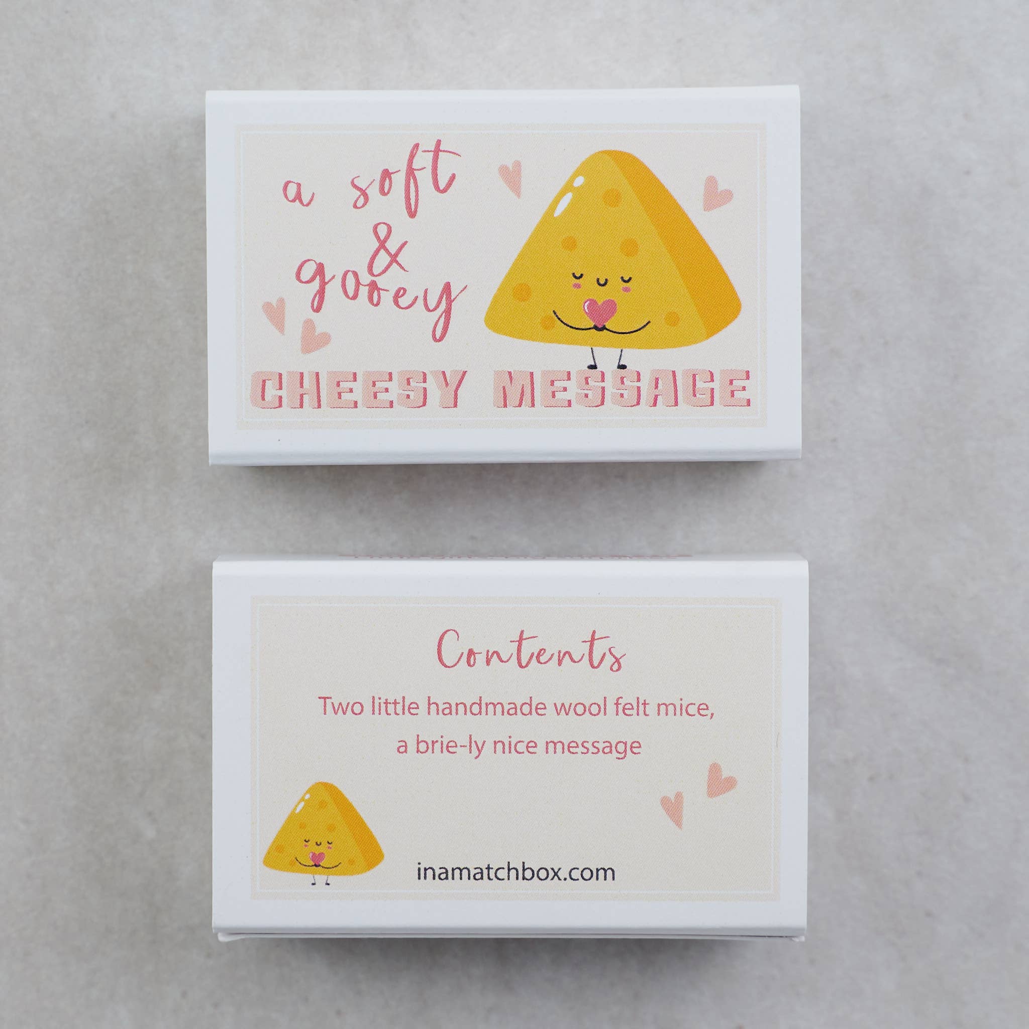 Marvling Bros Ltd - Wholesale Gag Gift/Novelty Gift - Cheesy Message Wool Felt Mice In A Matchbox4