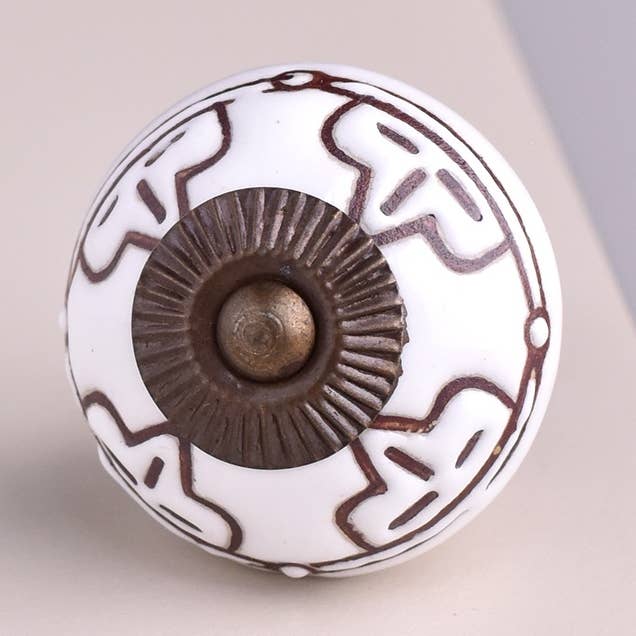 1 Puxador Decorativo de Mobiliário em Creme por atacado de Daana Paani LLC