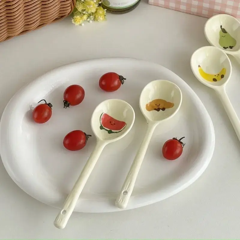 Otterware - Wholesale Kitchen Spoon - Kawaii Hand-Painted Ceramic Fruit & Pastry Spoons8