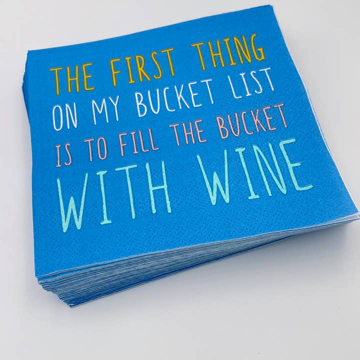 soiree-sisters - Wholesale Disposable Napkin - Funny Cocktail Napkins | My Bucket List - 20ct2