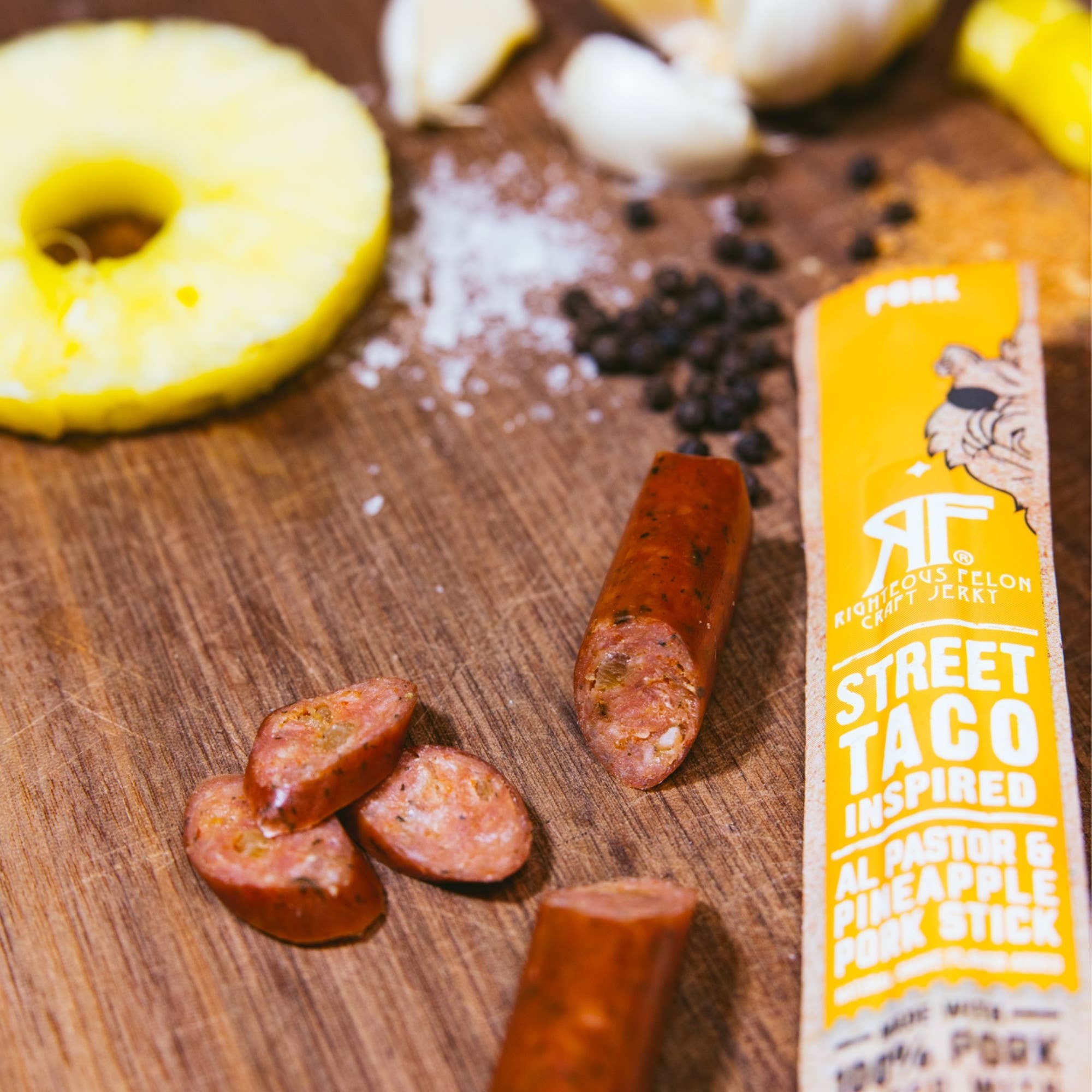 Righteous Felon Craft Jerky - Wholesale Jerky - Street Taco Pork Stick - 24 Pack5