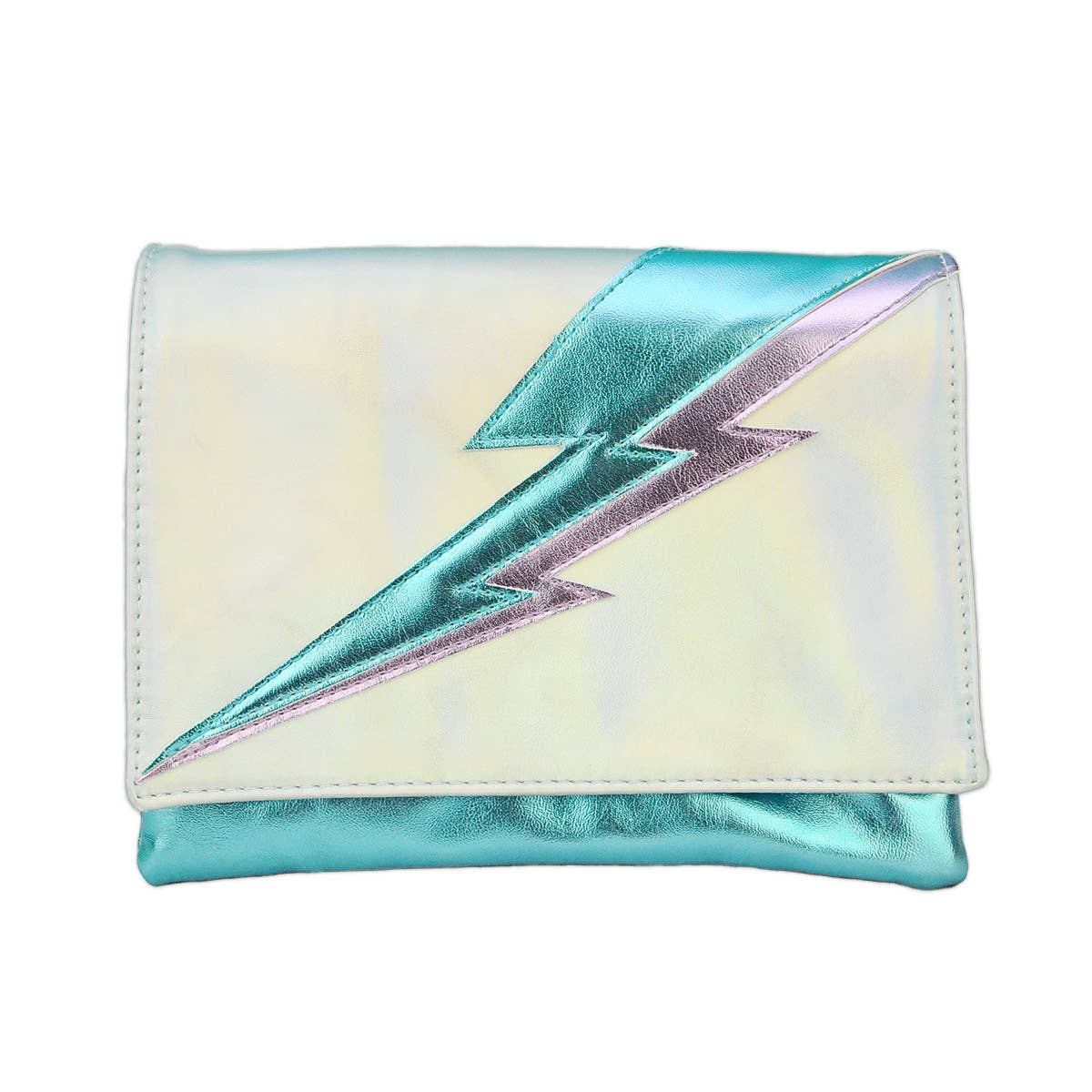Betsy Dare - Wholesale Clutch Bag - Women's - Lightning Bolt Romy Convertible Clutch in Iridescent Dream