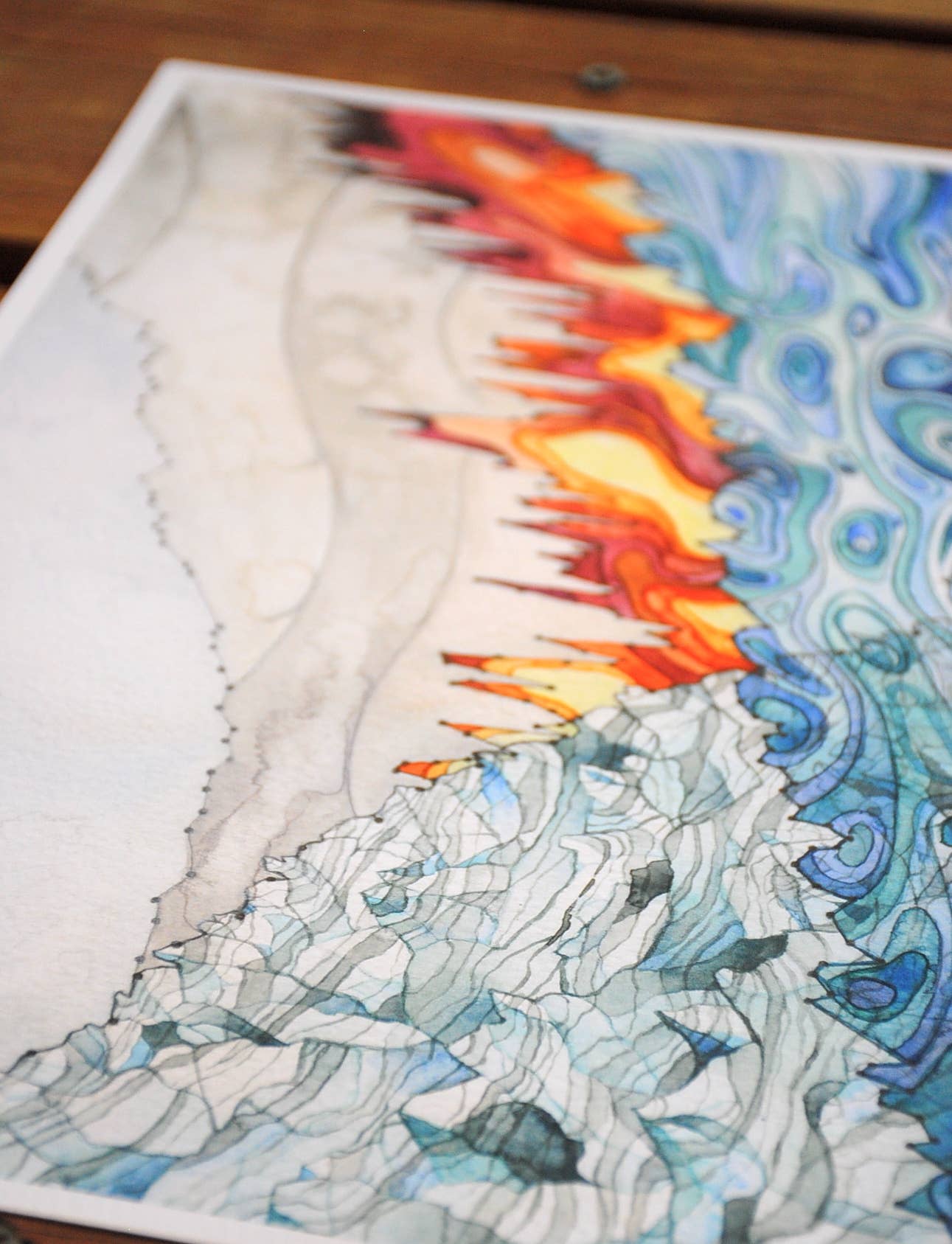 Jill Pelto Art - Wholesale Art Print - Climate Data Landscape Art Print4