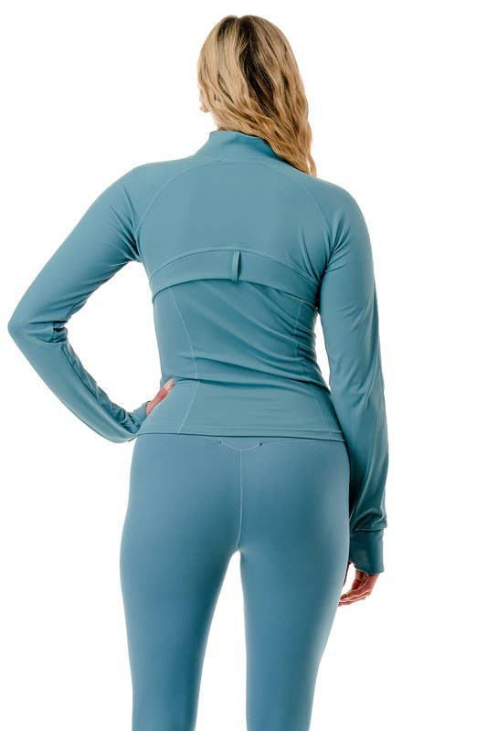 Color 5 – Casaco de desporto - Mulher por atacado – Casaco premium de cor sólida para atividade física com bolsos10