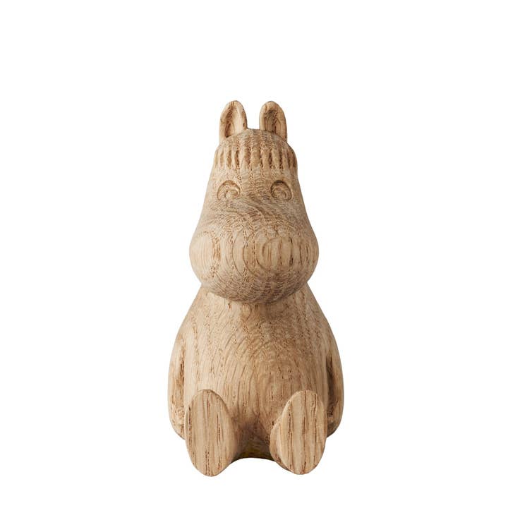 Dsignhouse - Wholesale Decorative Figurine - Moomintroll wooden figure oak, Snorkfru 10cm