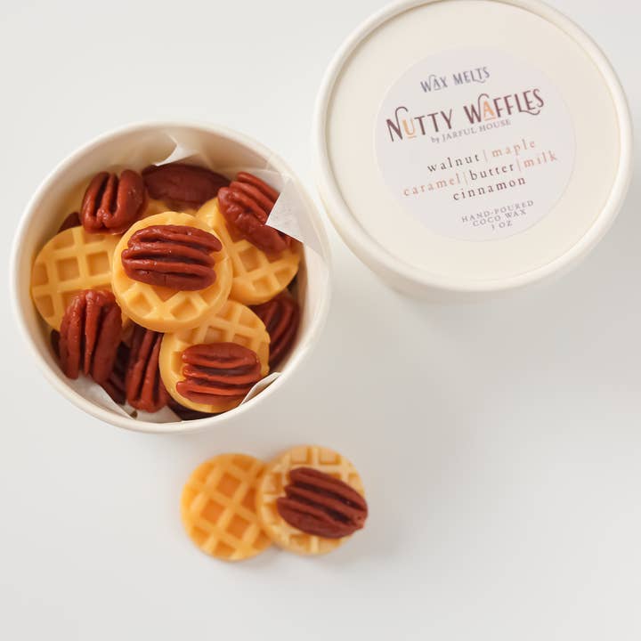 Jarful House - Wholesale Wax melt - Nutty Waffles Wax Melts - Waffle & Pecan Shapes, Sweet Maple2