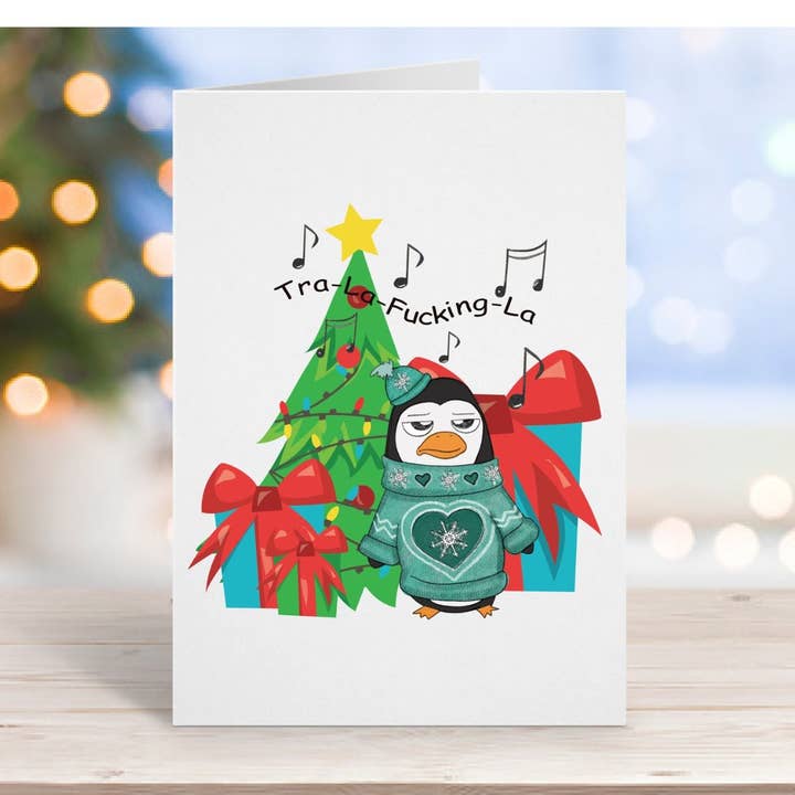 Naughty Adult Christmas Card for wholesale by Asher Rose