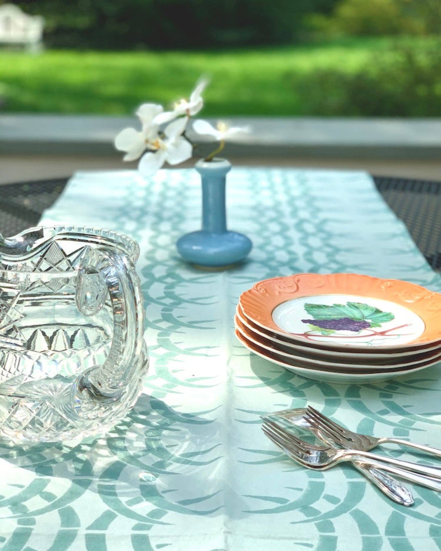 Beastly Threads - Vente Chemins de table - Chemin de table Sage Blue Rhino3