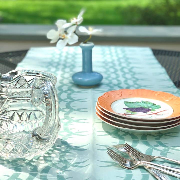 Beastly Threads - Vente Chemins de table - Chemin de table Sage Blue Rhino3