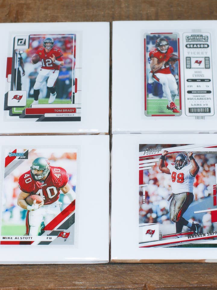 Tampa Bay Bucs Coasters - Ceramic Tile Made from Cards for wholesale by Jake and Dean Uncommon Coasters