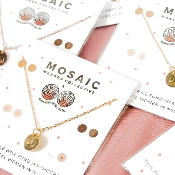 Girl Riot Society by Mosaic Makers Co - Wholesale Pendant/Charm Necklace - "Survivor" Boob Necklaces - Wholesale