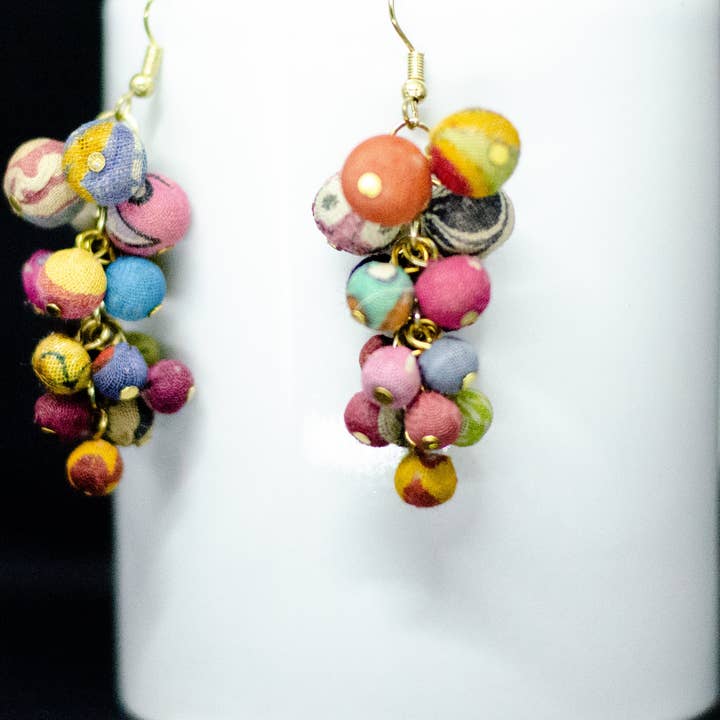 Hopes Unlimited - Wholesale Dangle Earrings - Multicolor Cluster Earrings