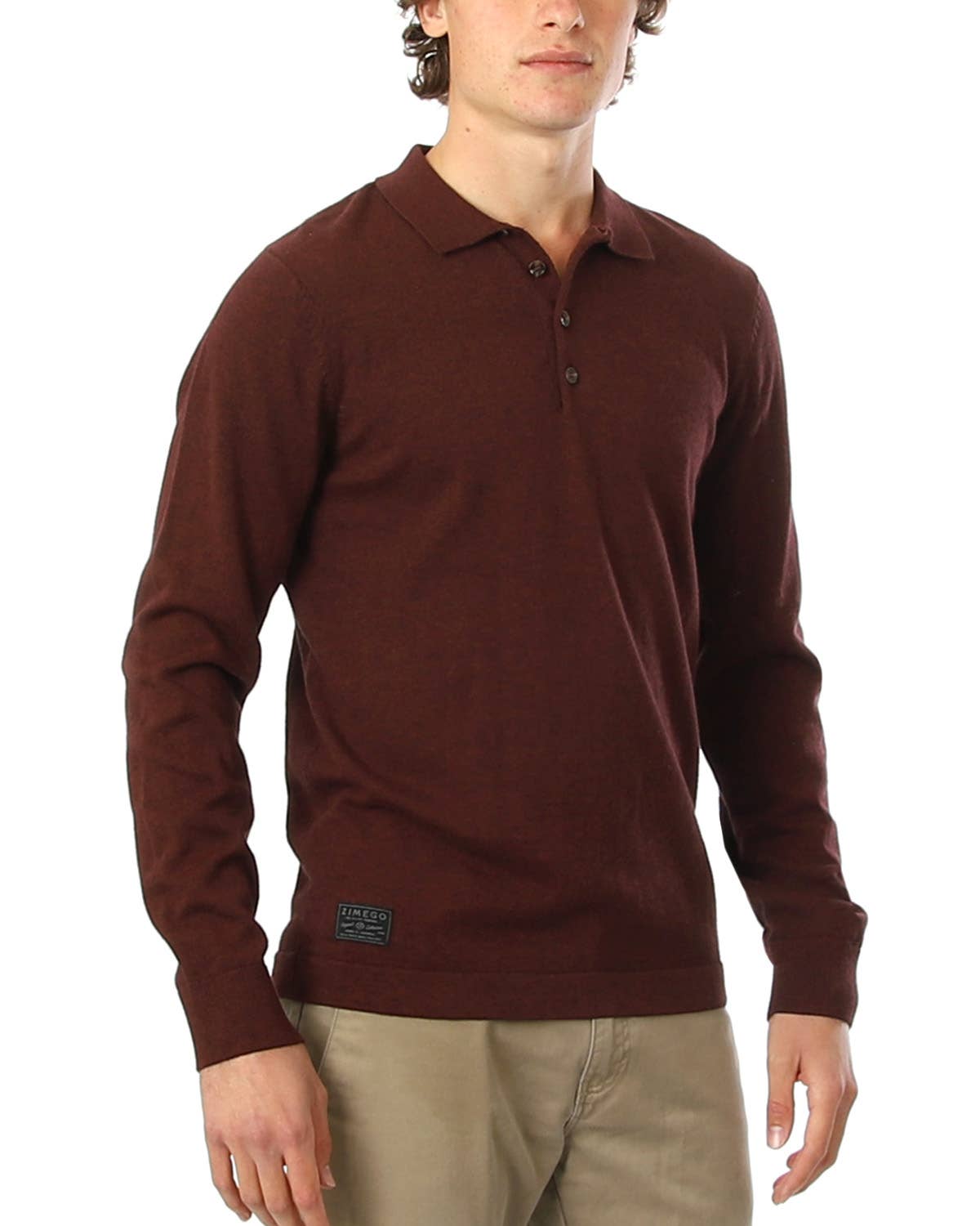 ZIMEGO - Wholesale Polo - Men's - ZGSWT201P - ZIMEGO Men's Polo Sweater Casual Button Pullover13