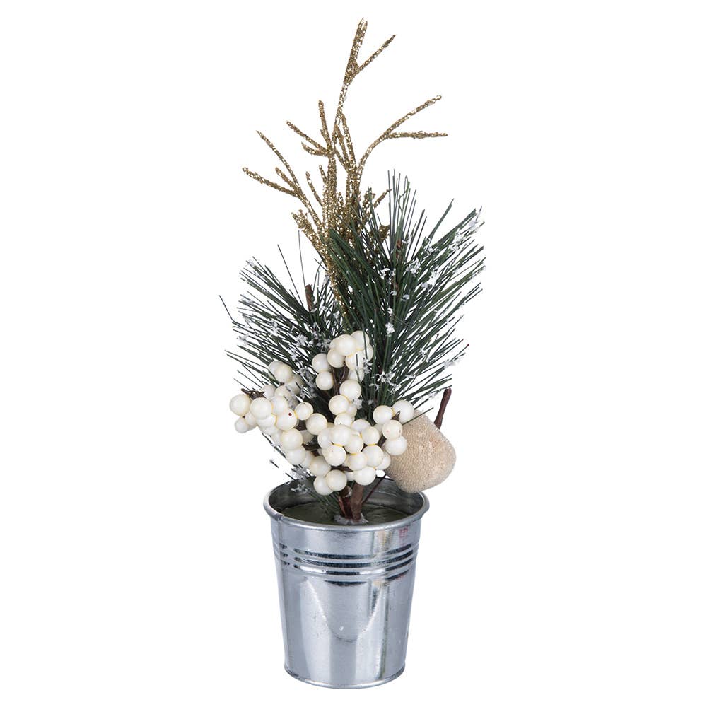 VdE Tivoli 1996 - Wholesale Ornament Set - WHITE CHRISTMAS PLANT 4 ASS D6CM3