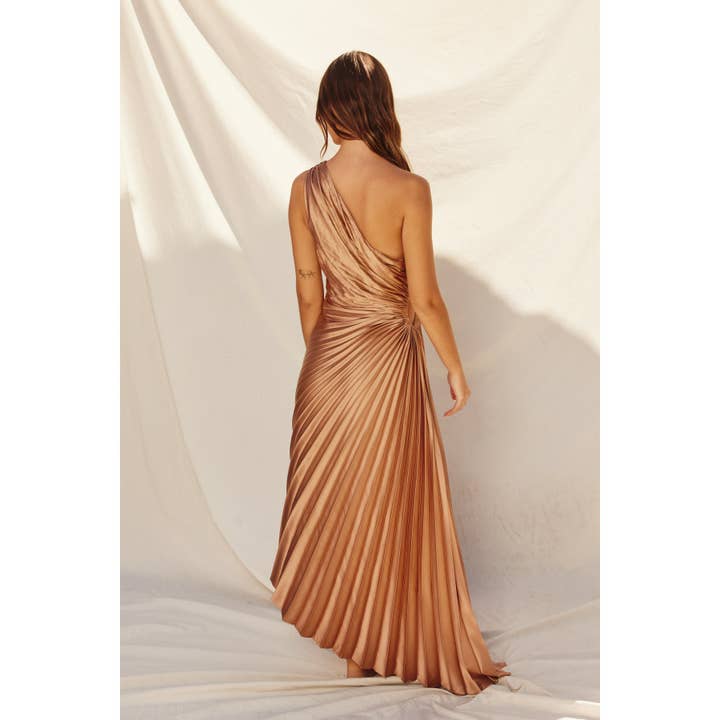 Dress Forum - Wholesale Dress - Women's - Olympia Asymmetrical Pleated Maxi Dress65