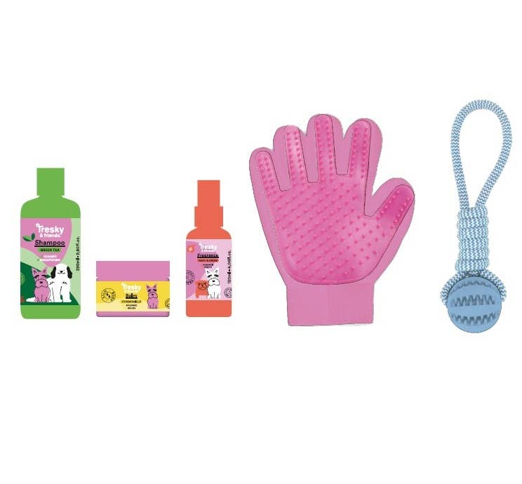 Aquarius Cosmetic SLU - Wholesale Pet Grooming Set - Dog - TRESKY & FRIENDS 5PCS GIFT SET3