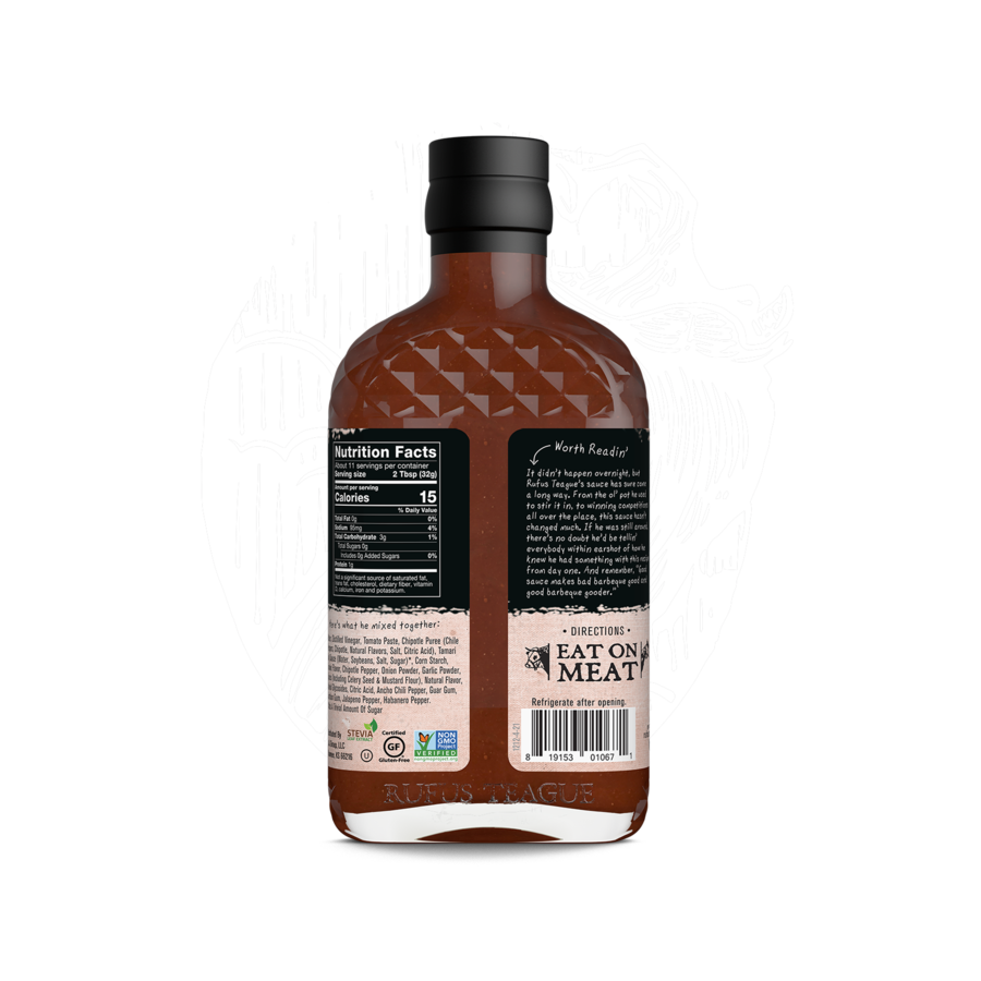 Rufus Teague - Wholesale BBQ Sauce - Smoke 'N Chipotle - Sugar Free BBQ Sauce2