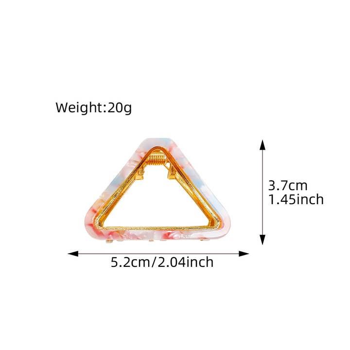 ACCITY - Wholesale Hair Clip - Women's - ACETATE TORTOISE SHELL HAIR CLAW CLIP PYRAMID MINI_CWAHA0400