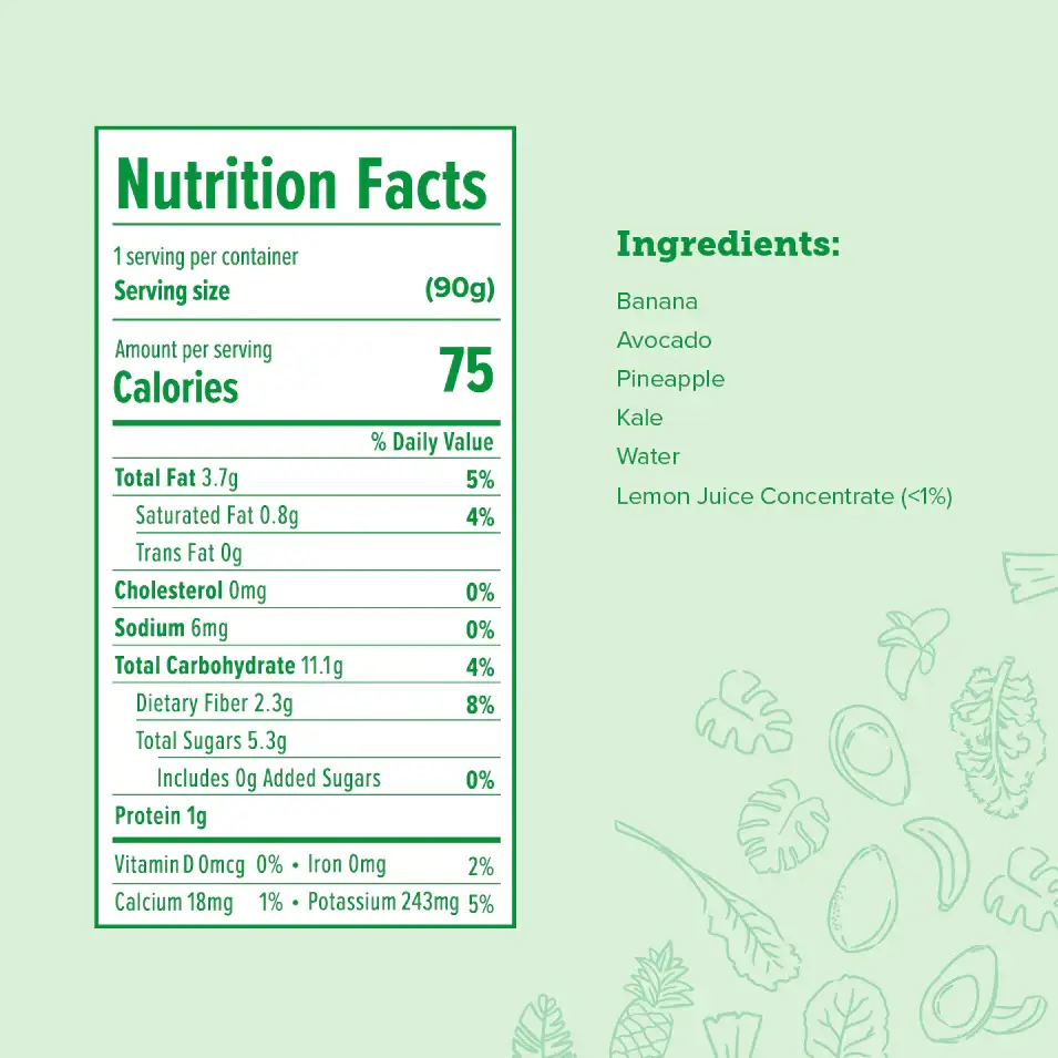 Piko Provisions - Wholesale Fruit Snacks - Avocado, Kale, Banana & Pineapple2