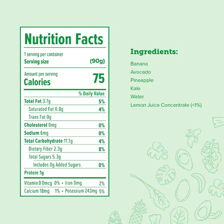 Piko Provisions - Wholesale Fruit Snacks - Avocado, Kale, Banana & Pineapple2