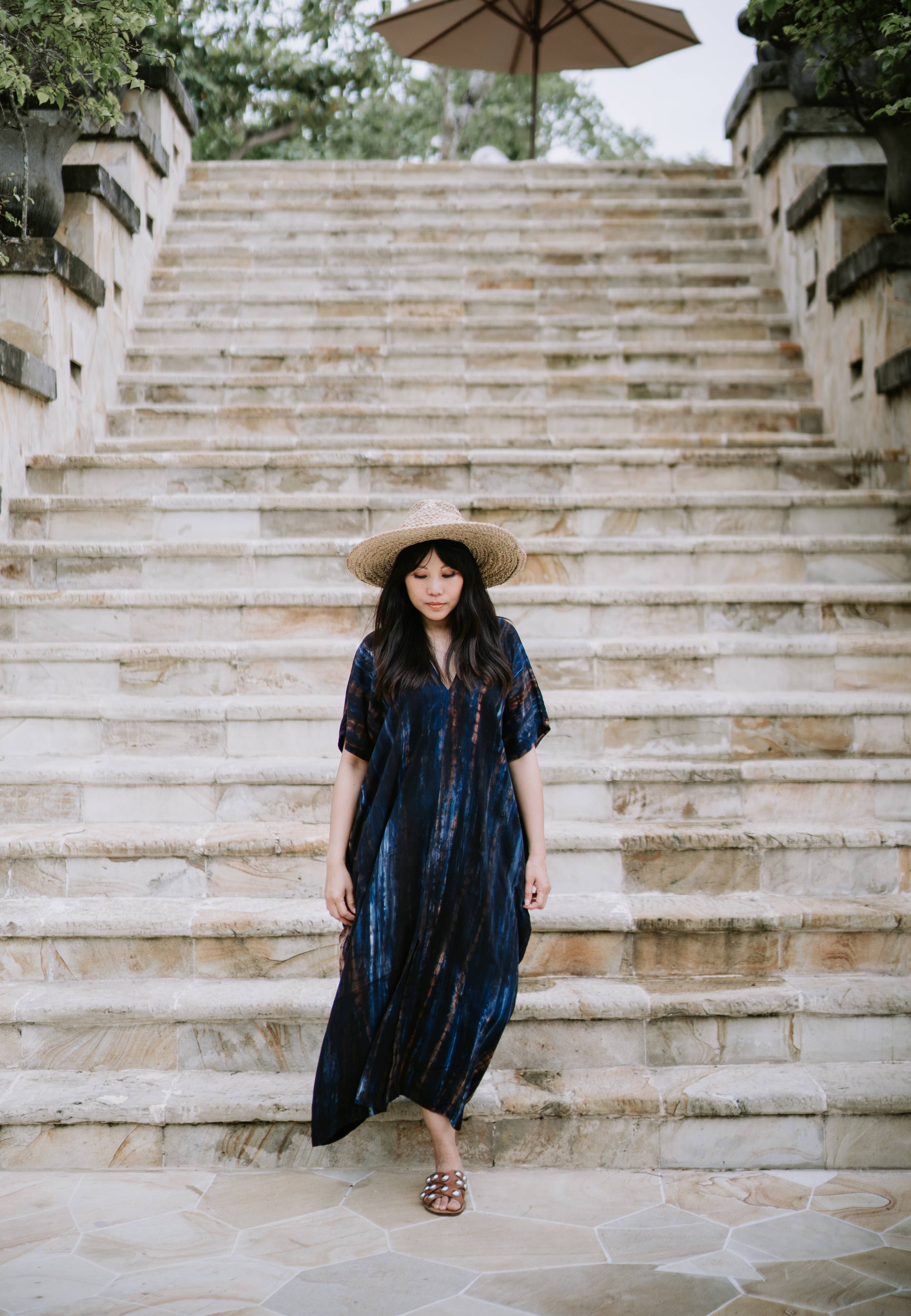 Mahisi - Wholesale Dress - Women's - Maxi Dress with Pockets in Deep Navy2