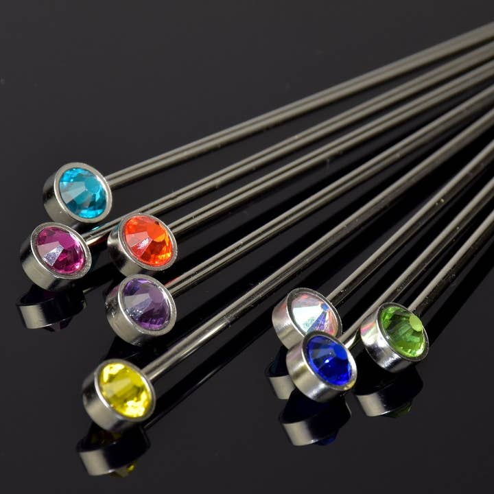 Prince of Scots - Wholesale Cocktail Pick - Prince of Scots Bright Gem Crystal Cocktail Picks Gift Set