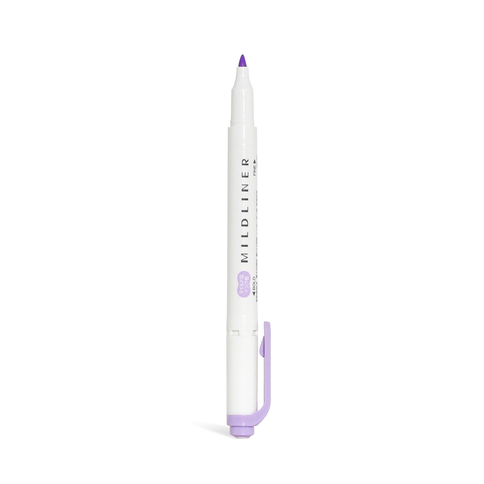 Outlined - Wholesale Highlighter - Zebra Mildliner Highlighter | Dual-Tip - Violet2