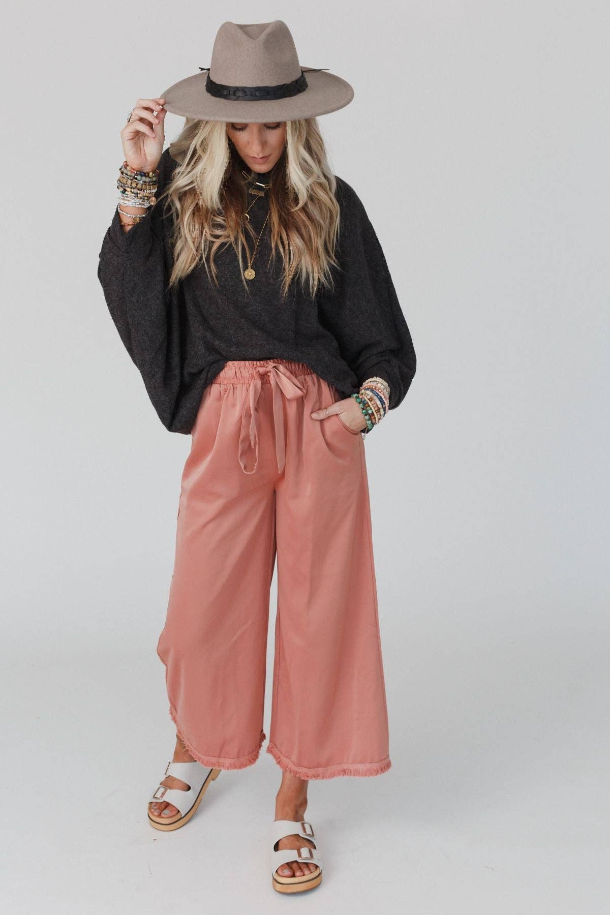 Three Bird Nest - Vente Pull en maille – femme - Pull en tricot à manches chauve-souris Fly With Me - Gris anthrac1