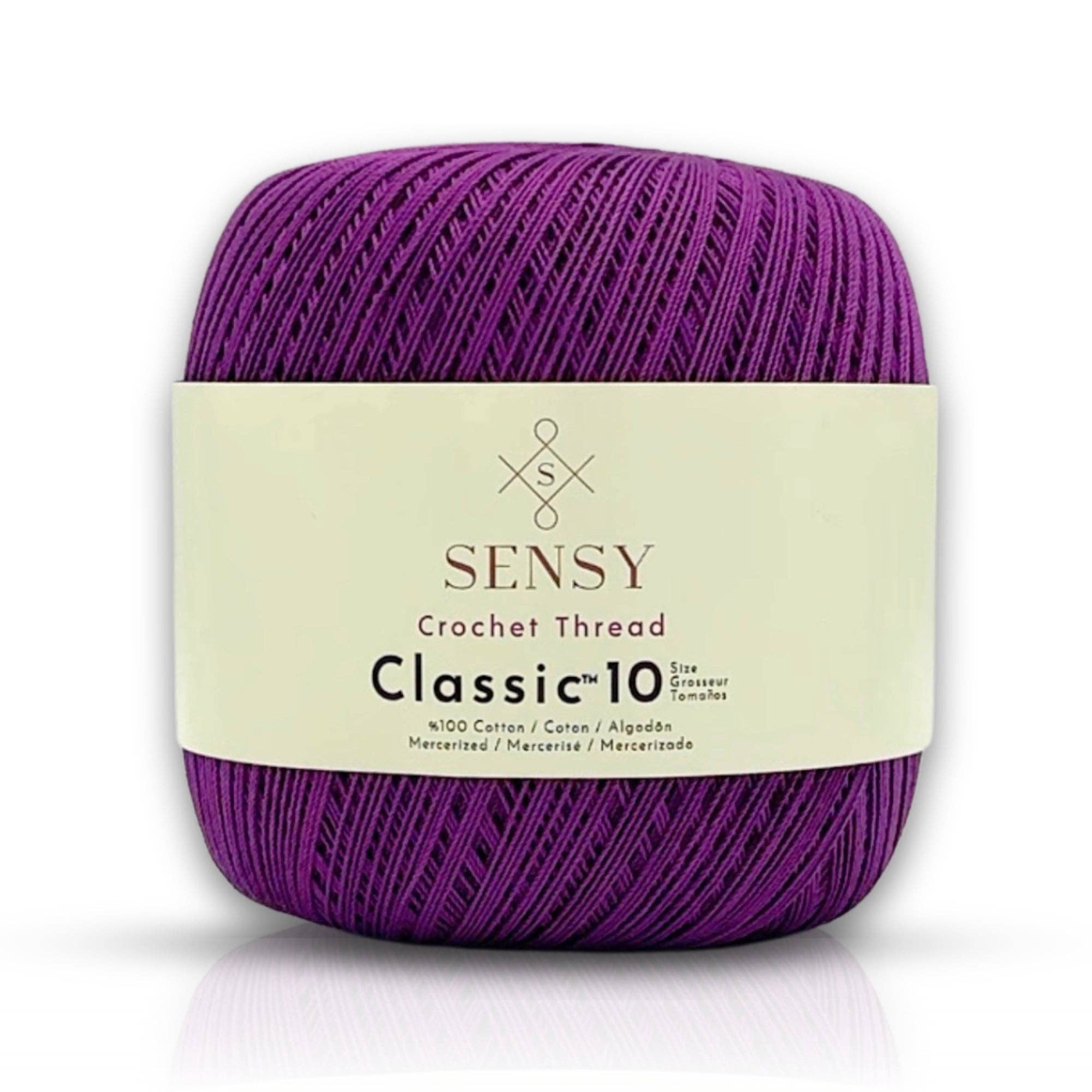 Sensy - Wholesale Yarn - Sensy Crochet Thread Classic Size 10, 100% Mercerized Giza Cotton, 617 Yards, Gauge 0 Lace30