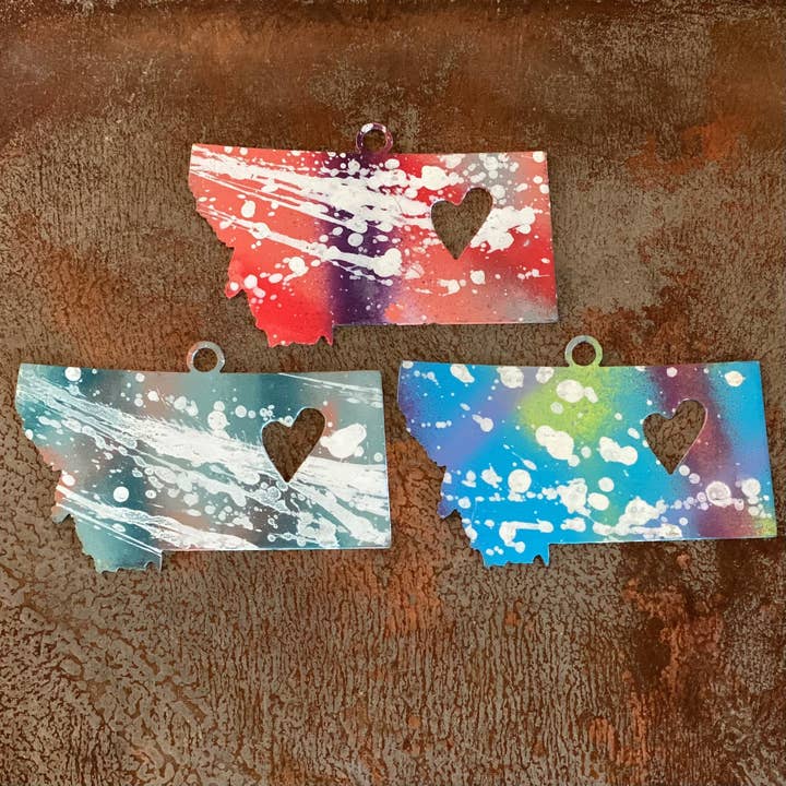 State Heart Ornament for wholesale by Cut-n-rust LLC