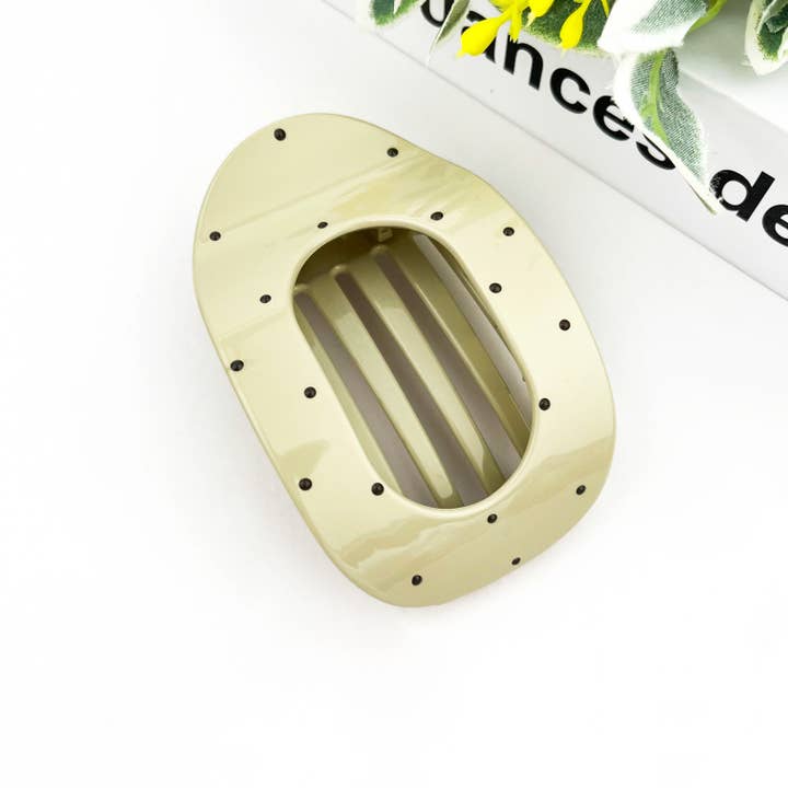 TheDivaSoap - Wholesale Hair Clip - Women's - Polka Dot Solid Color Flat Clip