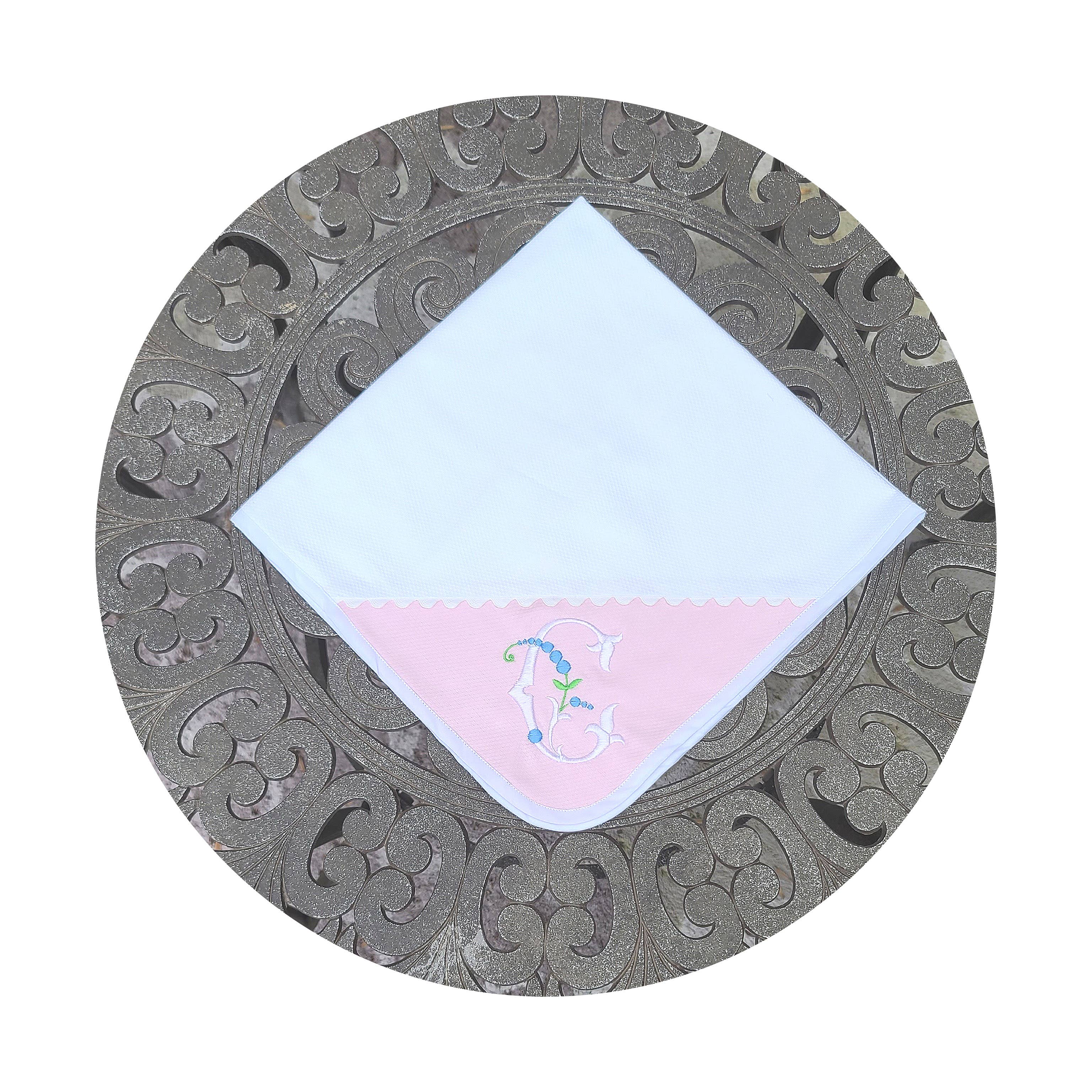 THE ROYALTY COLLECTION - Wholesale Slabbetje - Baby - Roze katoenen piqué-collectie met bies12