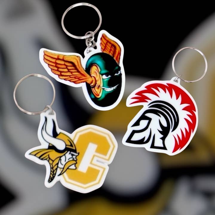 Happyink.co - Wholesale Keychain – Unisex - Custom School Mascot Keychain, sports team, university, logo4