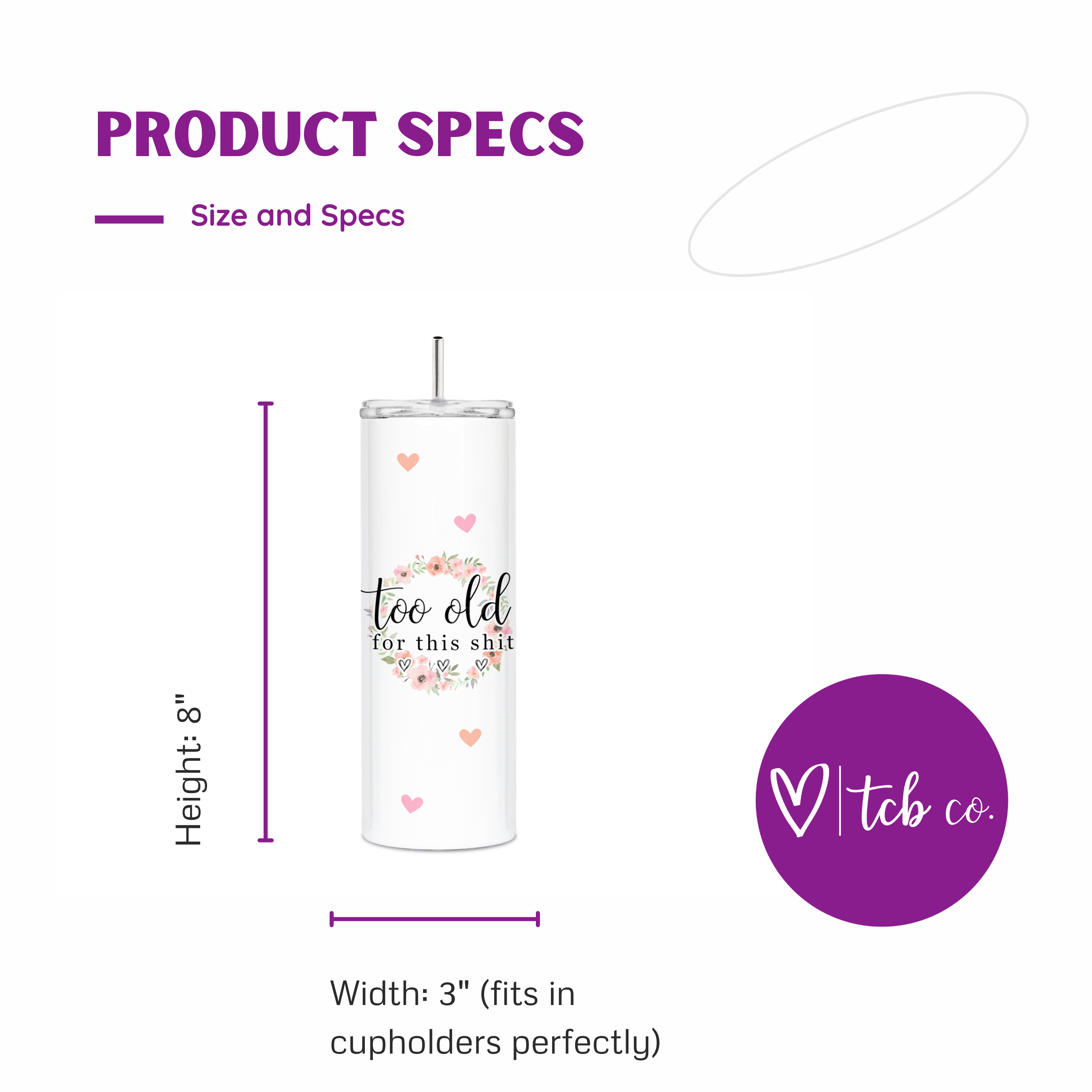 tcbco – Großhandel Thermotasse/-becher – Zu alt für diesen lustigen Skinny Tumbler2