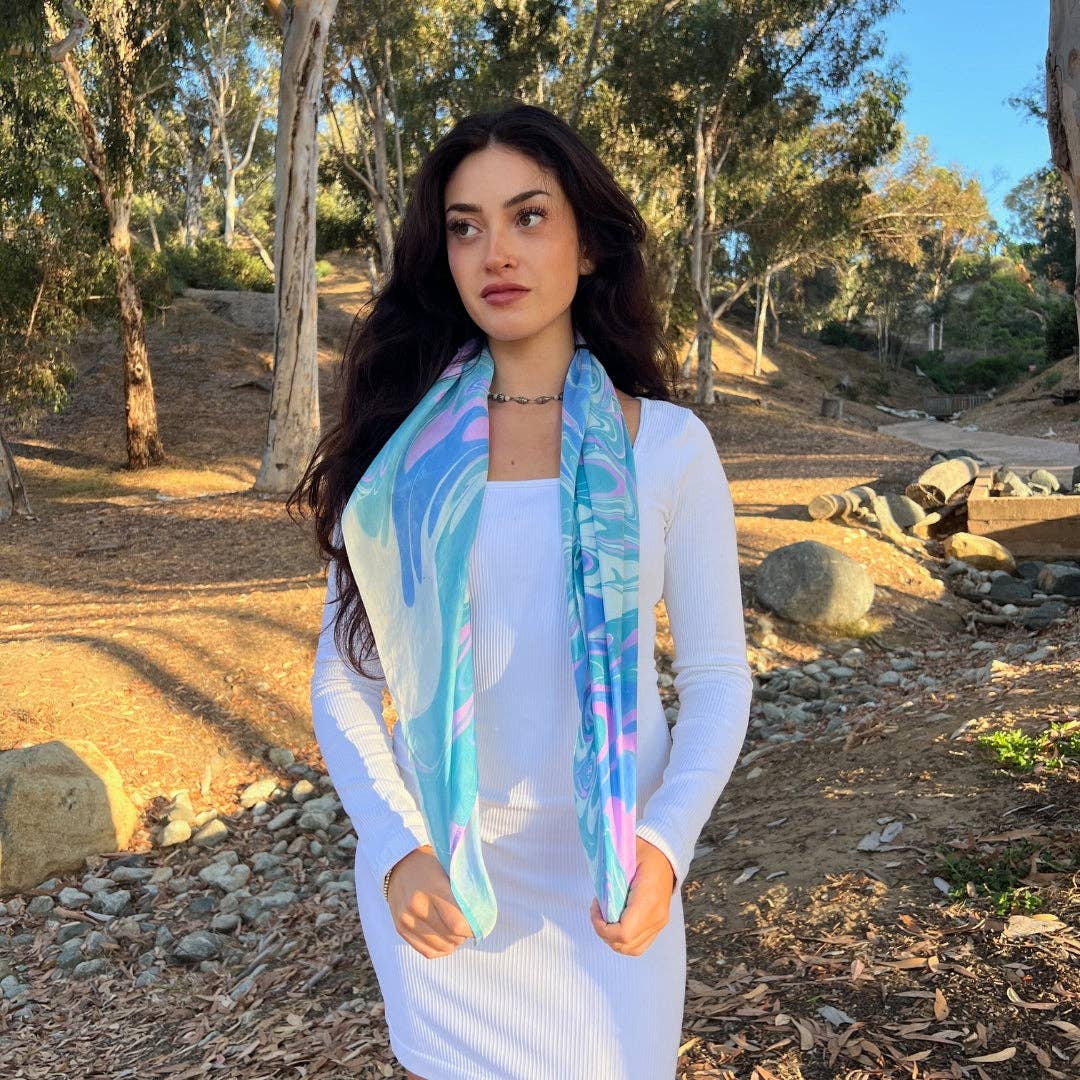 Humble Hilo - Vendita all'ingrosso Sciarpa - Donna - Sciarpa in seta Humble Hilo Marble Swirls38