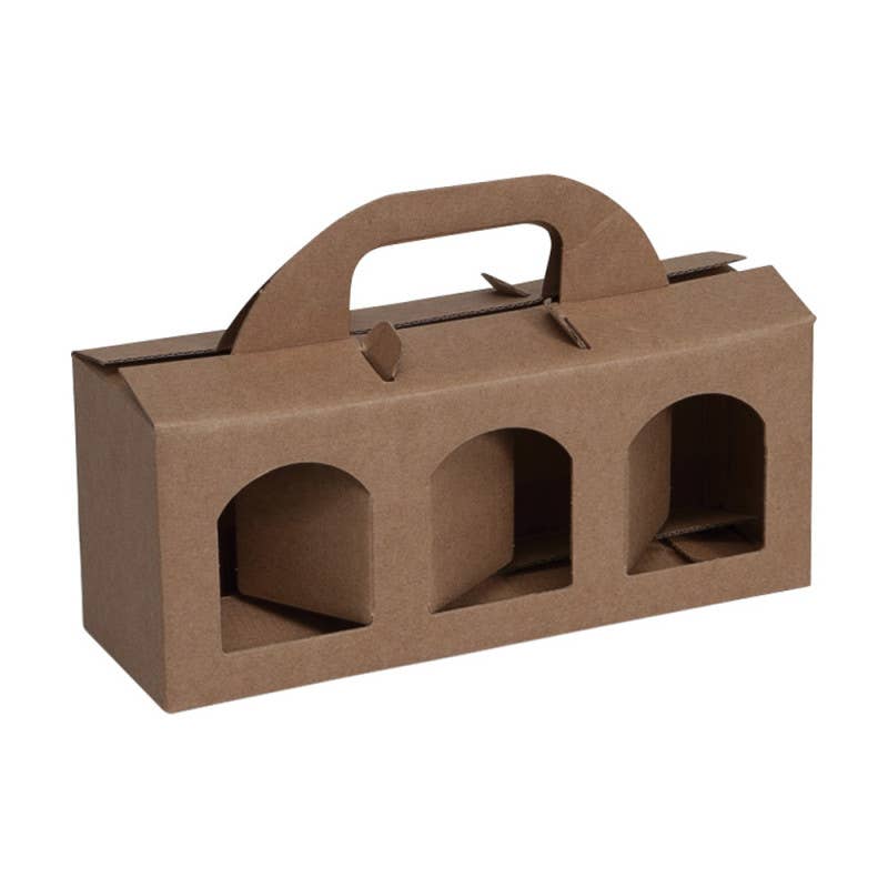 Deffrennes - Wholesale Gift Box - Rectangular kraft cardboard box with 3 jars0