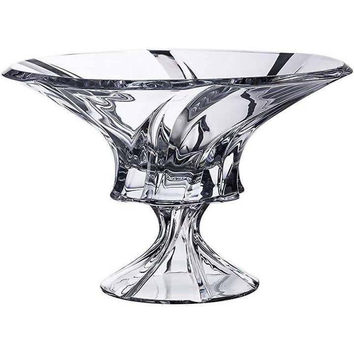 NORTH AMERICAN CRYSTAL - Wholesale Decorative Plate/Dish/Bowl - 12" Bohemian Crystal Footed Fruit Bowl AU51778 Mozart, AURUM1
