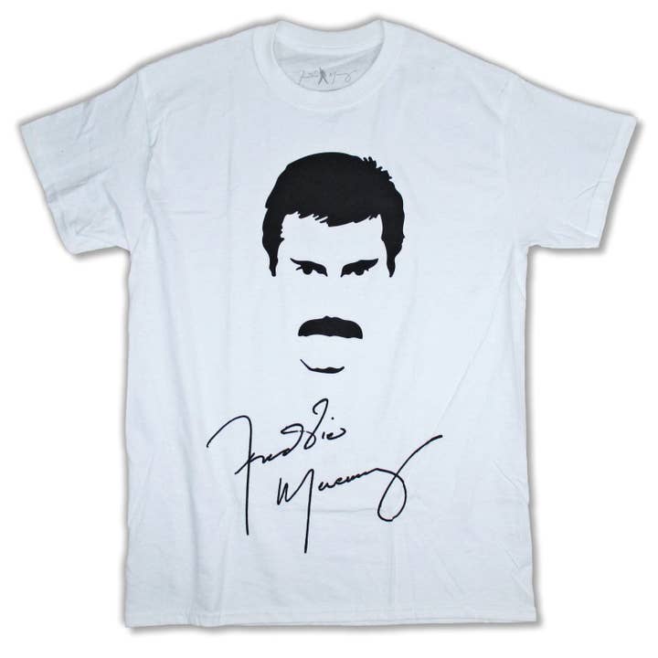 Rockabilia - Wholesale Screen Printed T-Shirt - Unisex - Freddie Mercury Mustache Stache T-shirt